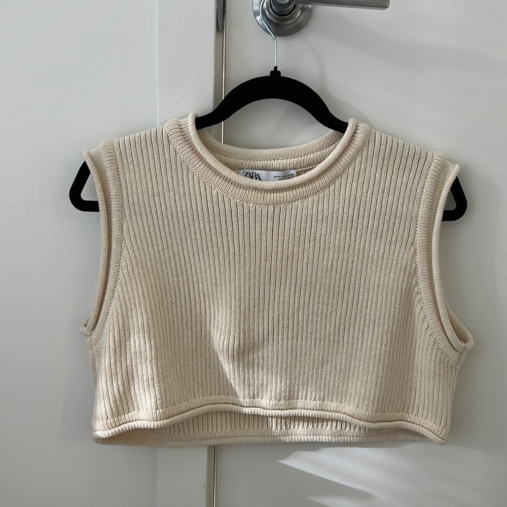 Zara cropped sweater vest